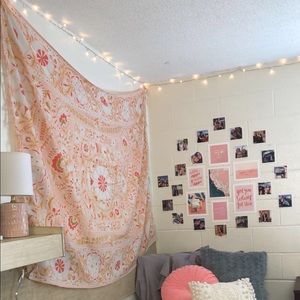 Urban Outfitters Pink Patterned Tapestry